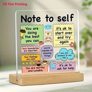 Contemporary Self-Love Reminder Card, 2D Flat Printing, Positive Affirmation, Office and School Desk