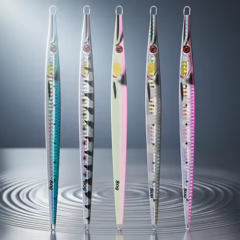 JIGGINGPRO Vertical Needle Metal Jigs Saltwater Shore Fast Sinking Jigging Lure 40g 60g 80g 100g 150