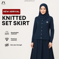 ZOE ARISSA MUMAH KNITTED BLOUSE WOMEN SET SKIRT STRIPE KNITWEAR Davira Ishani Juana Airport Outfit B