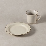 日本美濃燒 - 金邊古典杯盤組(2件組)