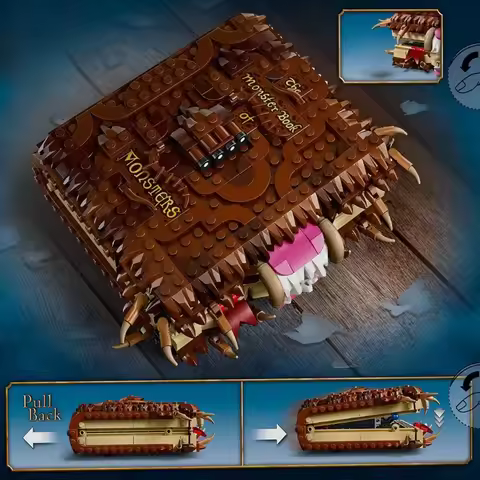 Compatible with 76449, MOC Creative Monster Building Block Kit, a biting book, 518pcs is a perfect H