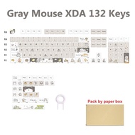 132 keys Cute Mouse Cartoon Theme Keycaps XDA Profile Key caps English for 61/64/68/84/87/96/98/104 