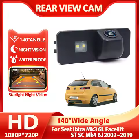 Car Rear View Camera Reversing Backup Parking Waterproof Camera For Seat Ibiza Mk3 6L Facelift ST SC