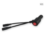 NEX Universal Car Charger Extension Cable Cord  Lighter to Double DC5521
