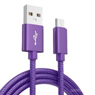 Kabel USB Mikro, Kabel Pengecas Pantas, Kabel Pengecas Android Jalinan Nilon Berkelajuan Tinggi 6FT 