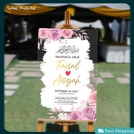 24Design Wedding Board [Custom] Personalized Acrylic Wedding Signage Party Event Welcome Board Majli