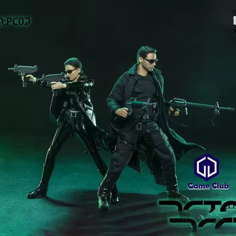 PCTOYS PC024 PC025 1/12 Soldier Indifferent Handsome Hacker Killer Empire Agent Carrie Anne Moss Ful