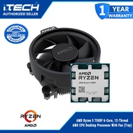AMD Ryzen 5 7500F 6-Core, 12-Thread AM5 CPU Desktop Processor With Fan (Tray)