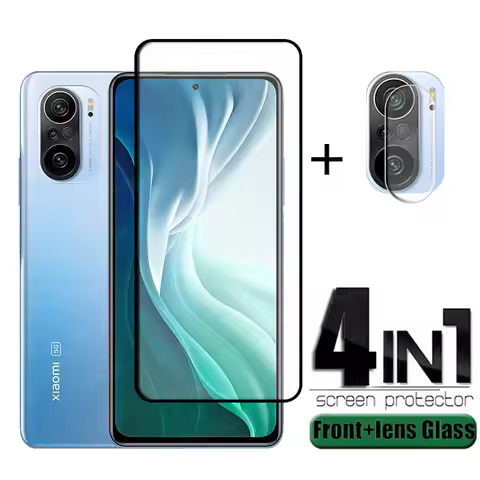 4-in-1 For Xiaomi Mi 11i Glass For Mi 11i Protective Glass Full Glue Cover HD Screen Protector For M