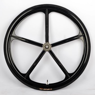 [op051] Bicycle Wheels Magnesium Alloy 5 Spokes Wheelset Fixie Track Bike Front And Rear Fixed Gear 