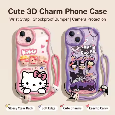 Cute Sanrio Cartoon Kitty Kuromi Phone Case For OPPO A38 A35 A33 A36 A31 A18 A17 A16 A15 A12 A11 A9 