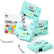 Label Maker Tape- Phomemo P3200 Laminated Labels, Black on White, 4Pack, for P3200 Labeler, PT D200 