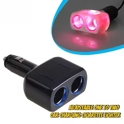 1Pcs New Car One Point Two Car Charger Cigarette Lighter One Point Two Multi-functional Car Charger 