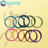 SANDR Colorful Rainbow Badminton String, Elastic 0.73mm Badminton Racket Strings, Training Strings A