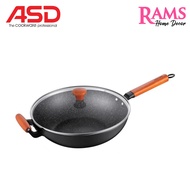 ASD HITECLIFE 32cm Die-Cast Induction Non Stick Wok Pan with Lid