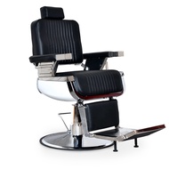 Retro Oil Head Chair Reclining Barber Chair for Hair Salon Hairdressing Chair Barber Men's Shaving