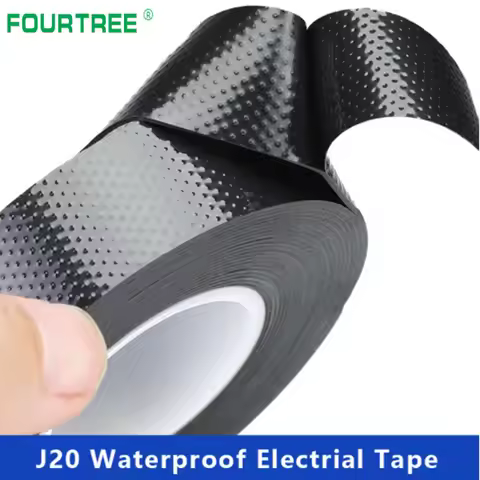 1PCS J20 High Pressure Self-Adhesive Rubber Electrical Tape PVC Waterproof Insulated Bonding Black