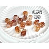 [Yujinfang Hand-Made Materials] Natural Red Glue Flower Crystal Pixiu Red Glue Flower Pixiu Vision C