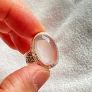 天然 粉水晶 戒指 尼泊爾 手工製 925純銀