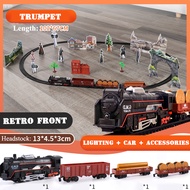 1:43 Scale Die Casting Electric Train Toy Rails Dynamic Steam Train Model Railway Set Profissional Autorama Car Circuit Kids Toy