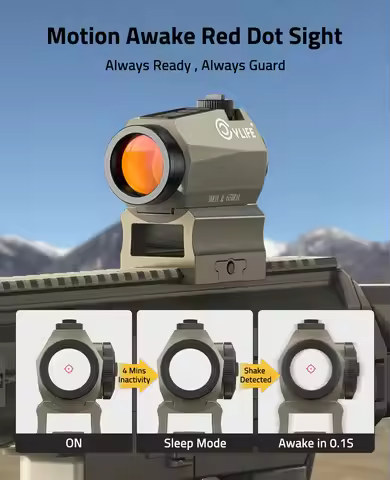 CVLIFE Rifle Scope Multiple Reticle Red Dot Sight Motion Awake Circle Compact Optics Sighting Reflex