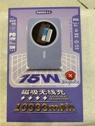 Remax RPP-65磁吸無線充電行動電源10000mAh 雙向快充TypeC iPhone