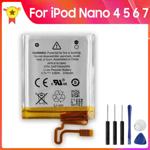 Replacement Battery 616-0406 616-0407 616-0531 616-0640 For iPod Nano 4 5 6 7 Generation Battery Li-