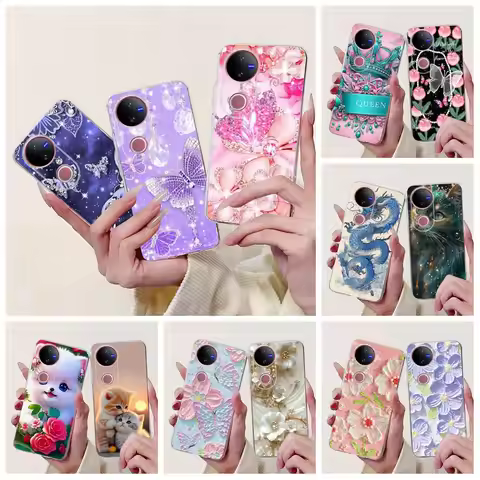 For Vivo V50 Case V2427 Phone Case 2025 New Fashion Butterfly Silicone Soft Cover For Vivo V50 Lite 