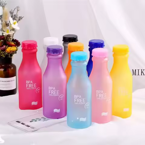 500ML Sport Water Bottle Anti-drop Hydro Flask BPA-Free Leakproof Drinking Bottles Outdoor Travel Dr