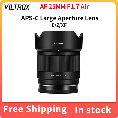 VILTROX 25mm f1.7 APS-C Fixed-focus Large Aperture Lens For Sony E A6100 A6300 Fuji XF X-T3 X-T4 Nik