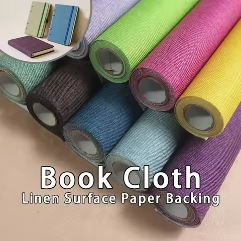 Linen Book Cover Book Binding Cloth for Photo Album Scrapbook Linen Surface Paper Backed Craft Paper