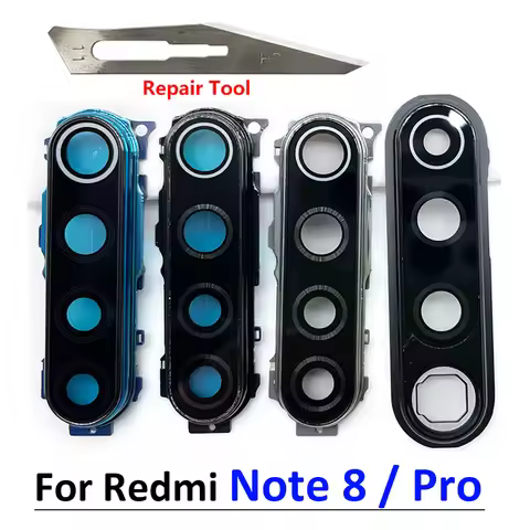 New Back Rear Camera Glass Lens Circle Cover With Adhensive For Xiaomi Redmi Note 8 / Note 8 Pro Rep