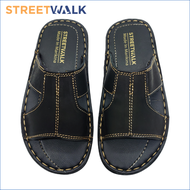 StreetWalk Footwear Marikina Made Leather Sandals Slippers for Men Balat na Tsinelas Panlalaki Gawan