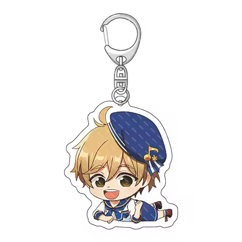 New Anime Ensemble Stars Keychain Women Kagehira Mika Shino Hajime Acrylic KeyChain Man Kawaii Es Ke