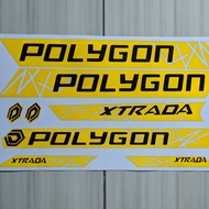 Stiker Decal Sepeda Polygon Xtrada - Kuning