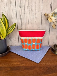 烏魚子圖案收納包 台灣布