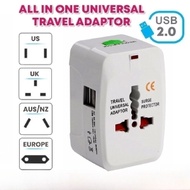 Multi Plug Adapter International Power Adapter Converter UK to Universal/ Travel Adapter With Dual USB Port