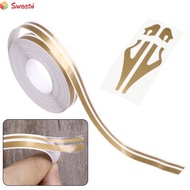 【SWTDRM】Tape Decal Part Accessories Car Decal Double Line Gold PVC Pinstripe Streamline-【Sweetdream】