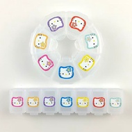 ❤️Pill Box❤️Hello Kitty 1 Week 7 Days Detachable Combinable Portable Compartment Anti-Dust Pill Box 