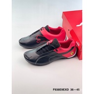 P PM Ferrari Co-Branded Genuine Leather Black Red White High-End Racing Shoes Men Women Drift Sports