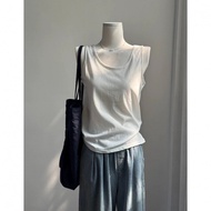 Cotton Large Size Loose Camisole Women Spring Inner Outer Wear Cover Belly Bottoming Solid Color Sle