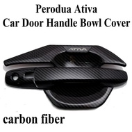 Perodua Ativa Door Handle Bowl Cover Car Accessories Glossy Black/ Carbon Fiber
