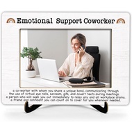 Coworker Gifts Picture Frame, Emotional Support Coworker Photo Frames With Stand, Birthday Retiremen