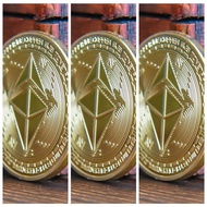 ETH Ethereum Commemorative Coin Physical Gold Coin Blockchain Digital Currency Commemorative Coin Cr