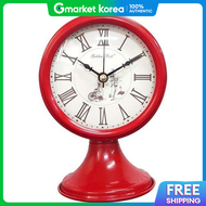 Red Design Silent Desk Clock with Alarm Function
