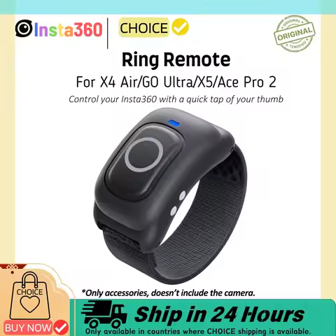 Insta360 Ring Remote 20m 66ft Mini Thumb Control IPX7 RC For Insta 360 GO Ultra X5 Ace Pro 2 X4 Air 