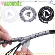 SHOUOUI Storage Pipe Desktop Wire Wrap Spiral 2m  5m Cord Protector