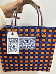 全新泰國good goods bangkok 彩色編織包買餸籃