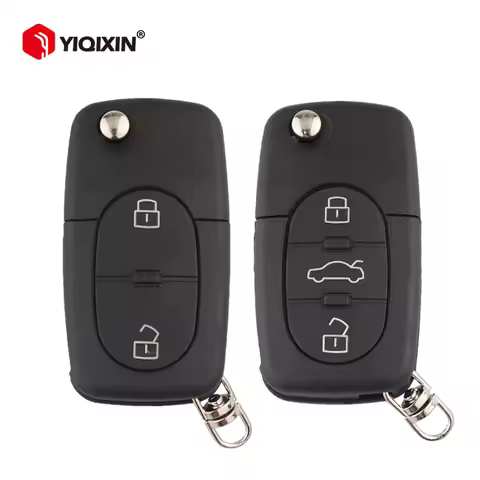 YIQIXIN For Audi A2 A3 A4 A6 A8 B5 RS4 TT 1994-2004 Quattro Flip Remote Car Key Shell Case Cover Unc