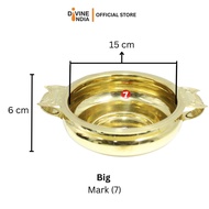 Brass Uruli | Urli with Handle (Brass flower pot)